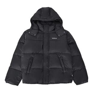 VANS范斯新款男子连帽羽绒夹克运动休闲百搭黑色外套VN000RVTBLK
