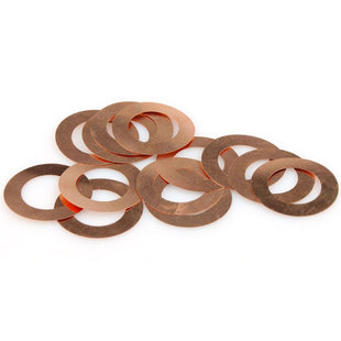 紫铜垫片圆形超薄平垫圈间隙调整密封圈船用异形激光切割非标定做