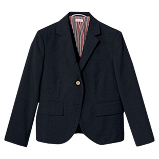 [12期免息]THOM BROWNE 女士平纹高袖笼西服外套