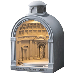 壁光里原创万神殿水泥建筑融蜡灯香氛蜡烛摆件定时无火扩香薰灯