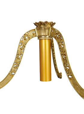 精雕纯铜手摇底座藏式摆件大号