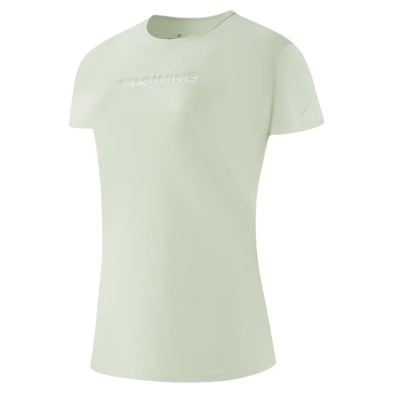 释冰科技特步短袖T恤女装2023夏季新款运动休闲冰丝速干体恤衫