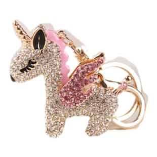 生肖卡通马汽车钥匙扣时尚挂饰ins风独角兽可爱女士包挂件送礼品