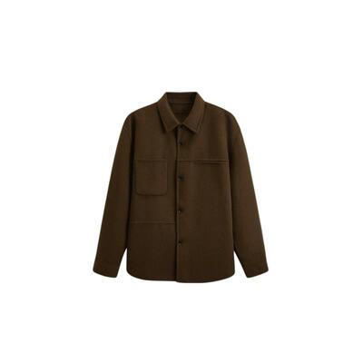 GXG男装 咖色翻领短款大衣 2023年冬季品GEX10629464