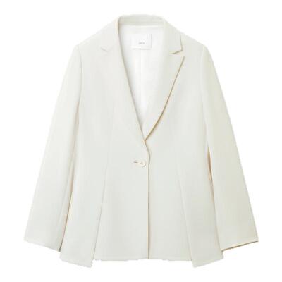 【进口三醋酸】OVV秋冬女平驳领修身西服外套GTXEJ34104A