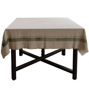 餐桌布棉麻高级感轻奢日系ins北欧茶几长方圆形家用亚麻书台布垫