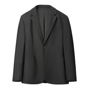 HLA/海澜之家轻商务时尚休闲西服25春夏新镂空平驳领易打理外套男