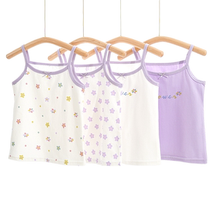 儿童吊带背心春夏薄款女童纯棉女宝宝2026无袖打底上衣外穿吊带衫
