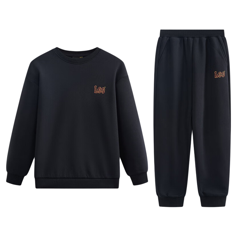 leekids加绒保暖童卫衣套装
