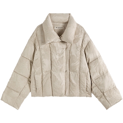 EXCEPTION例外女装中式提花工艺立领保暖羽绒服外套