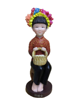 恒拓程树脂玩偶浔埔簪花围头饰