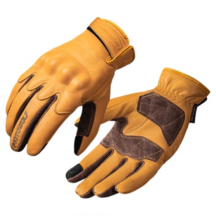 摩多狼摩托车复古手套真皮巡航机车秋冬全指骑行摩旅防风四季防摔