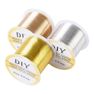保色铜丝线100米大卷手工diy串珠编织金属掐丝绕线首饰专用软铜线