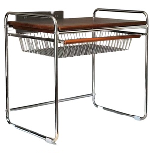 微波炉架子台面置物架收纳中古风厨房灶烤箱储物实木板不锈钢架