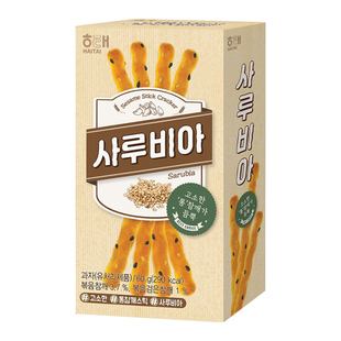 韩国进口HAITAI海太芝麻棒饼干手指饼干磨牙棒休闲食品解馋小零食