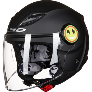 LS2儿童头盔男孩女孩摩托车半盔电动车安全帽四季通用3C认证OF602