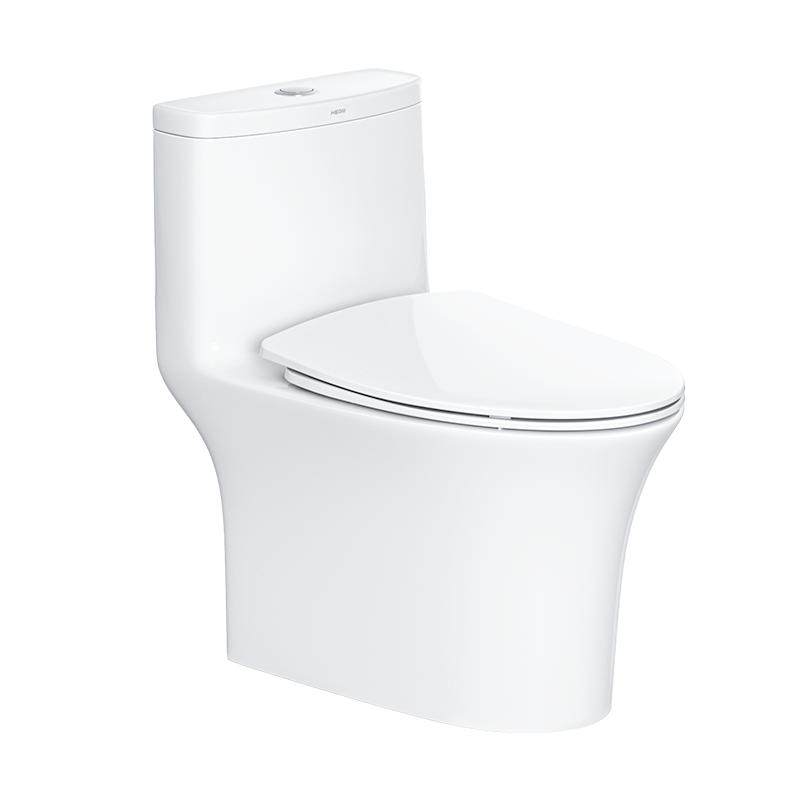 恒洁超旋风水净虹吸式节水马桶佛山抽水箱陶瓷座便家用坐便器563D