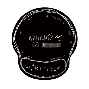 花间词黑色百搭护腕鼠标垫女生桌面办公加厚高颜值电脑键盘手托