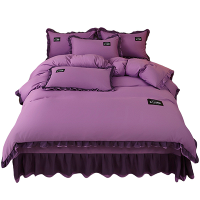 韩式花边纯棉四件套全棉水洗棉