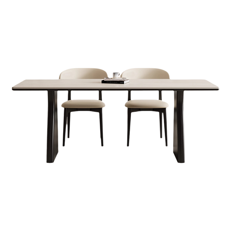 中古实木餐桌长方形家用设计师复古大板全实木面饭桌子工作台