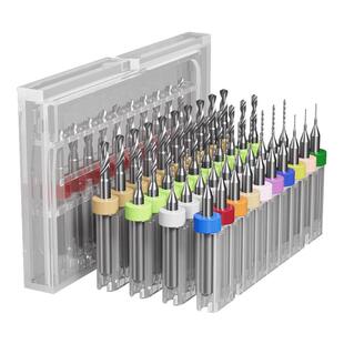 蓝胜PCB合金钨钢麻花钻头微型小定柄钻0.10.5-3.0mm1.0/1.5/2套装