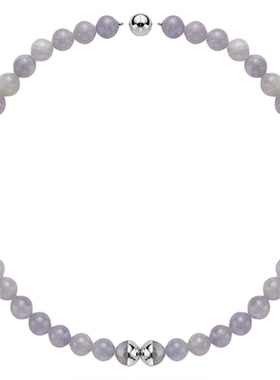 Neverfar「龙运」春日限定紫色堇青石串珠项链新中式设计高级感