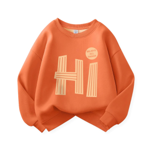 真维斯童装男童t恤长袖女童红色打底衫中大童薄款运动上衣打底衫