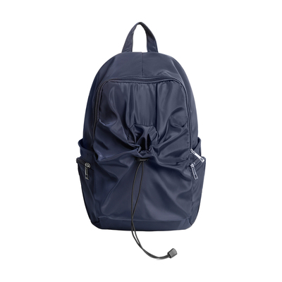 Uniqueblue韩版纯色书包尼龙防水背包学生旅游轻便洞洞抽绳双肩包