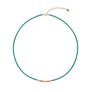 AMO尼河日照天然绿松石碎银项链女锁骨链原创轻奢小众高级感颈链