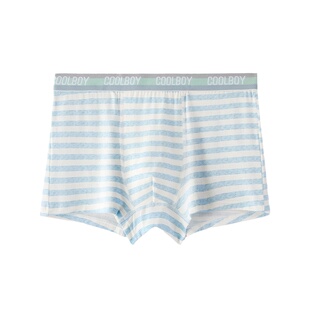 青少年内裤男童莫代尔平角大码儿童底裤网孔透气条纹四角裤5-18岁