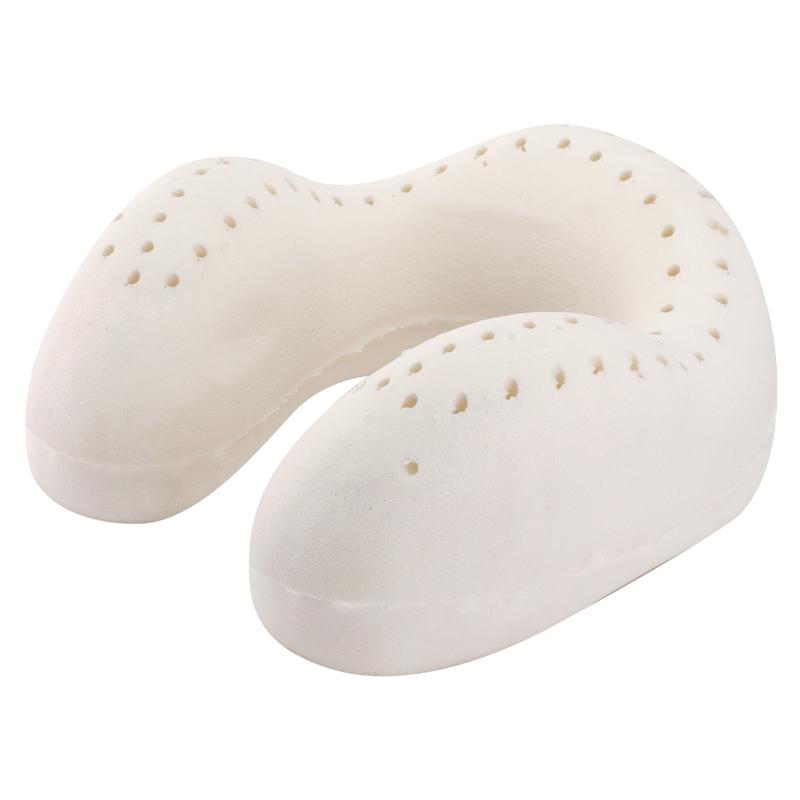 泰国天然乳胶u形枕护脖枕颈椎枕头枕旅行便携护颈枕午睡飞机靠枕