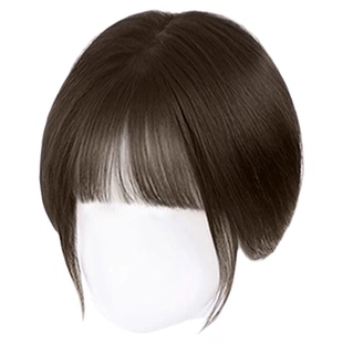 漫画刘海假发女片头顶补发蓬松高颅顶全真发自然前额齐刘海假刘海