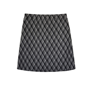 小珠桃子大码女装秋冬新款韩系女高复古菱格纹显瘦短裙长裙半身裙