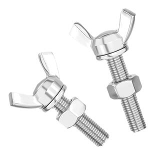 304/316/201不锈钢蝶形螺丝二组合螺栓羊角手拧螺钉六角螺母套装