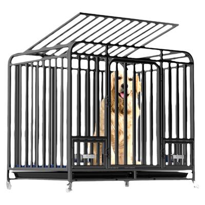 大型犬狗笼升级双喂食门加粗加固