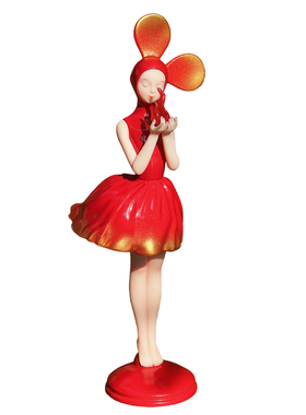 《冉》然女孩可爱摆件卡通桌面装饰高级感原创艺术品轻奢新年礼物