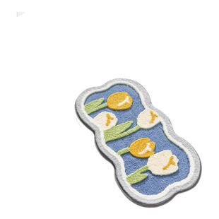 大江浴室地垫花朵厕所吸水脚垫卫生间门口防滑地毯家用洗手间套装