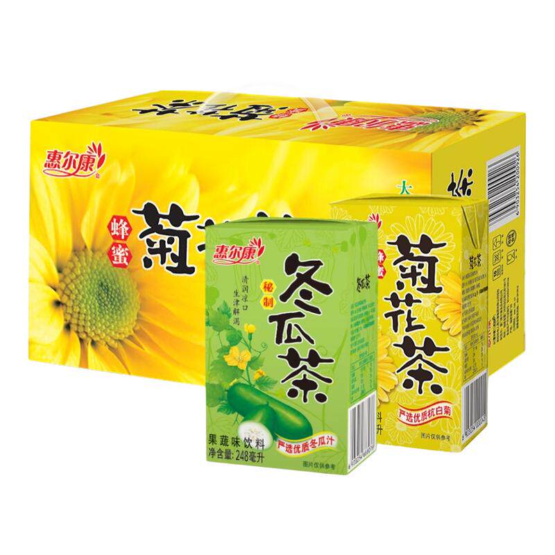 惠尔康菊花茶冬瓜茶24瓶整箱
