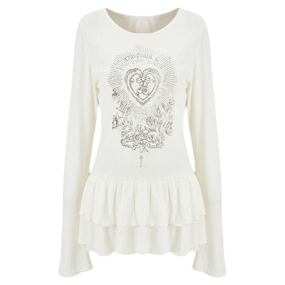 ablueberry荷叶边设计感上衣辣妹