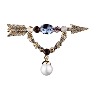 法国Eternelle原创设计爱神之箭胸针气质 个性胸花配饰生日礼物