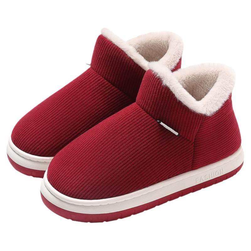 中老年棉拖鞋女士冬季室内家居外穿包跟厚底防滑加绒保暖棉鞋男款