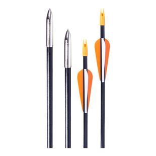 练习箭训练纯碳箭碳混竞技弓箭箭支反曲复合真羽箭矢箭支箭头