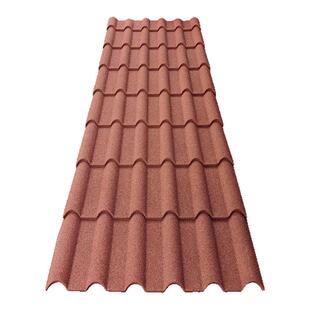 彩石金属瓦连体瓦屋面瓦镀铝锌别墅瓦小罗马瓦工厂直销可定制长度