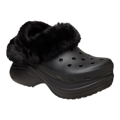 檀健次同款Crocs卡骆驰小鲸鱼复古暖棉厚底洞洞鞋冬季女鞋|211753