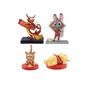 【自营】野兽王国迪士尼花木兰木须龙年小熊维尼跳跳虎摆件手办