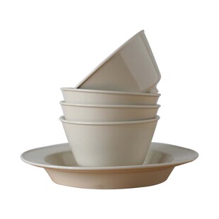 日式草木灰家用米饭碗高级感5寸斗笠碗一人食高颜值中式饭碗小碗