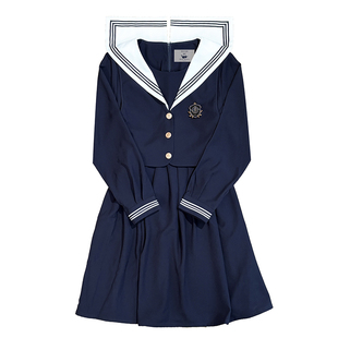 车厘子jk【星空少女】原创学院风连衣裙水手服海军领显瘦遮肉短裙