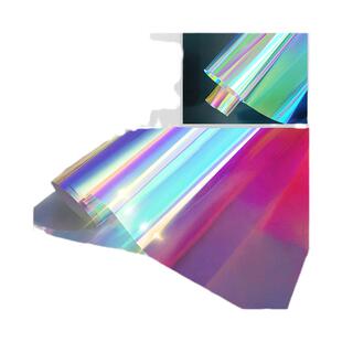 炫彩膜幻彩镭射纸滴胶手工彩虹膜七彩玻璃纸贴膜透光彩色透明贴纸