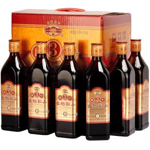 绍兴黄酒 古越龙山 陈三年佳酿花雕酒 500ML*6瓶装手提整箱糯米酒