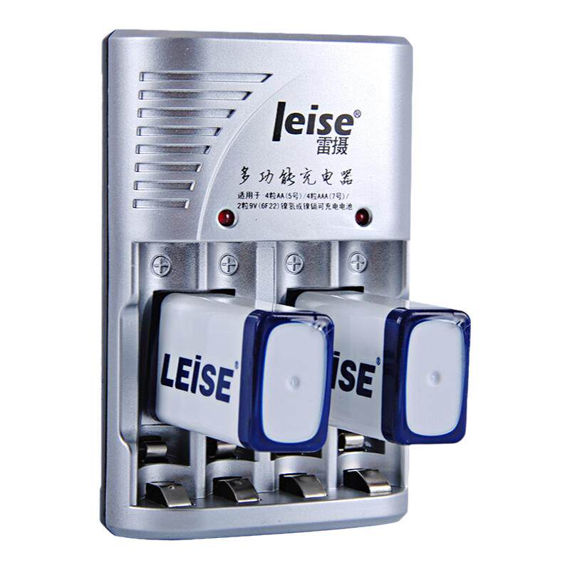 雷摄（LEISE）802多功能充电套装(2节9V充电电池+四槽充电器）